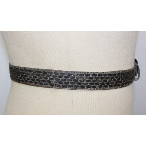 Calleen Cordero Belt Size 32 Gary Leather Mental Studded Handmade USA - Picture 3 of 11